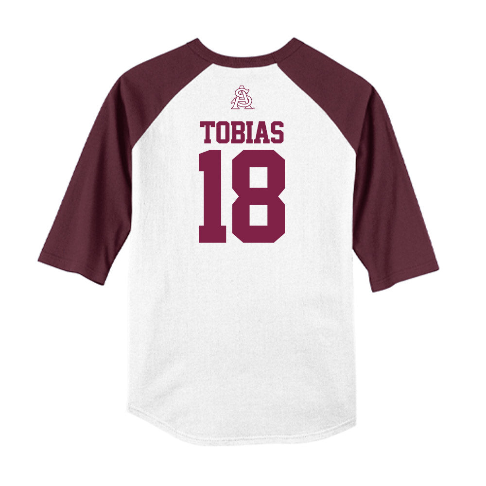 Arizona State - NCAA Baseball : Jacob Tobias - USA Raglan Raglan Shirt-1