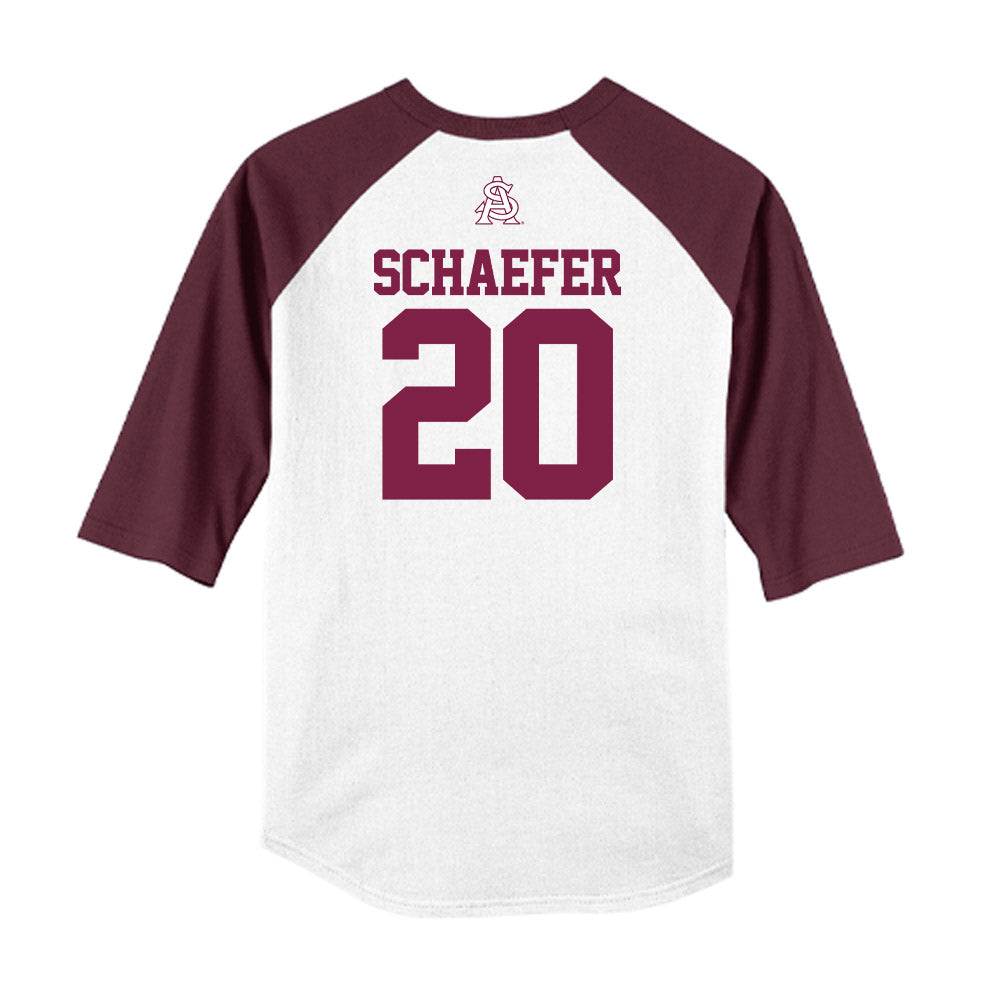 Arizona State - NCAA Baseball : Derek Schaefer - USA Raglan Raglan Shirt-1