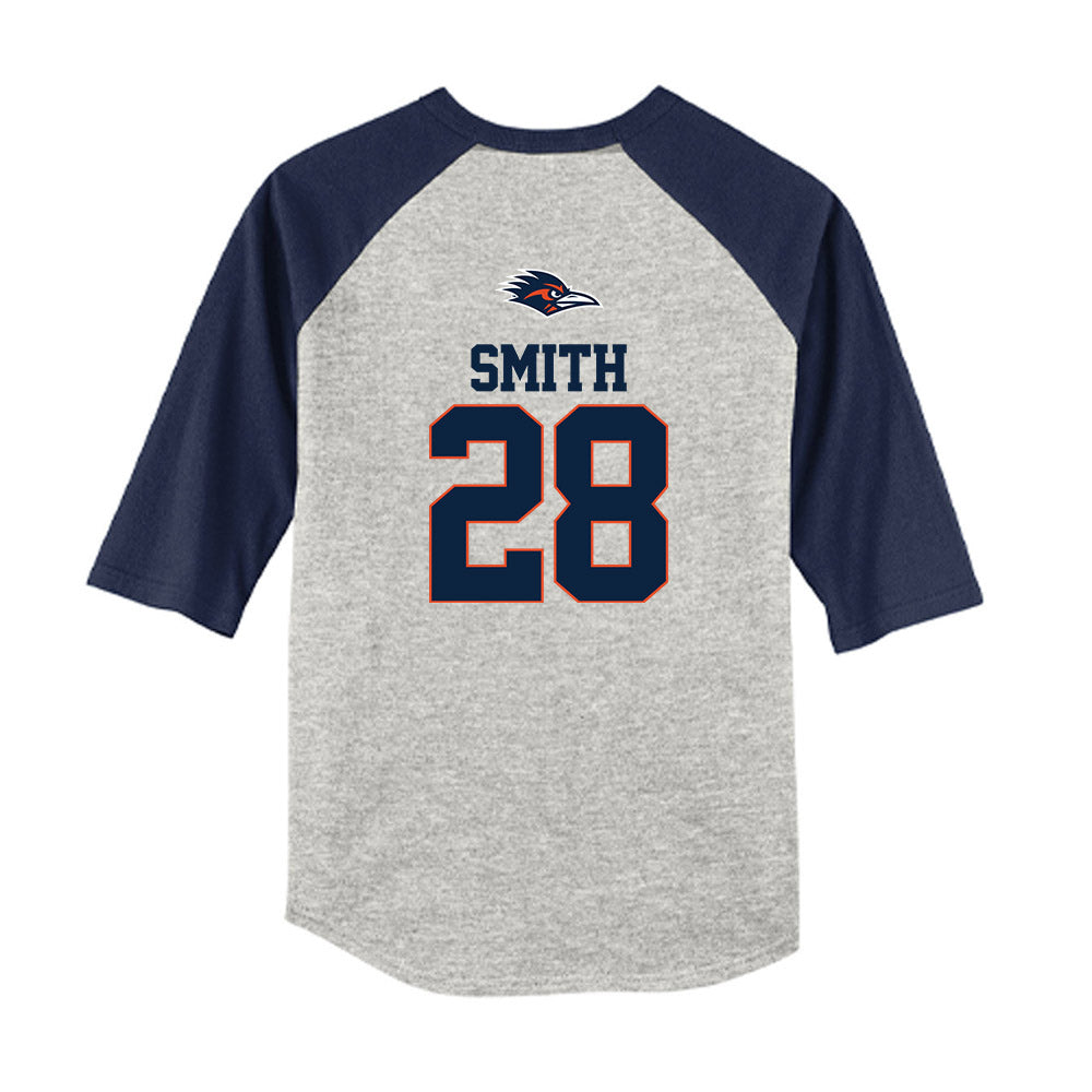 UTSA - NCAA Baseball : Allen Smith - USA Raglan Youth Raglan T-Shirt-1