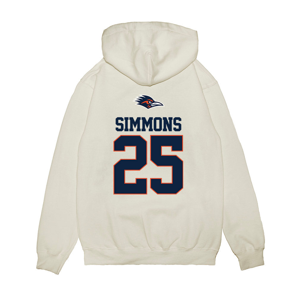 UTSA - NCAA Baseball : Sam Simmons - USA Raglan Premium Hooded Sweatshirt-1
