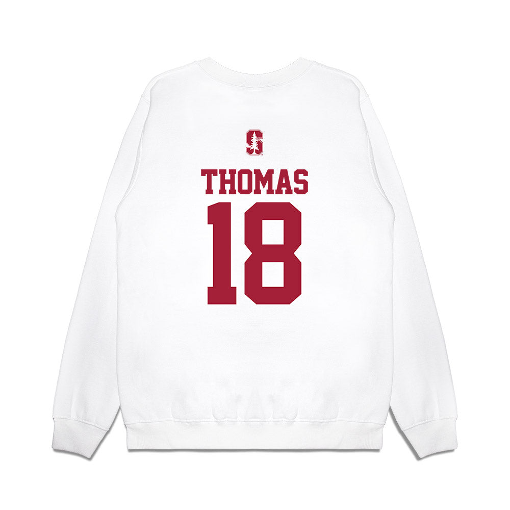 Stanford - NCAA Baseball : Kassius Thomas - USA Raglan Premium Crewneck Sweatshirt-1