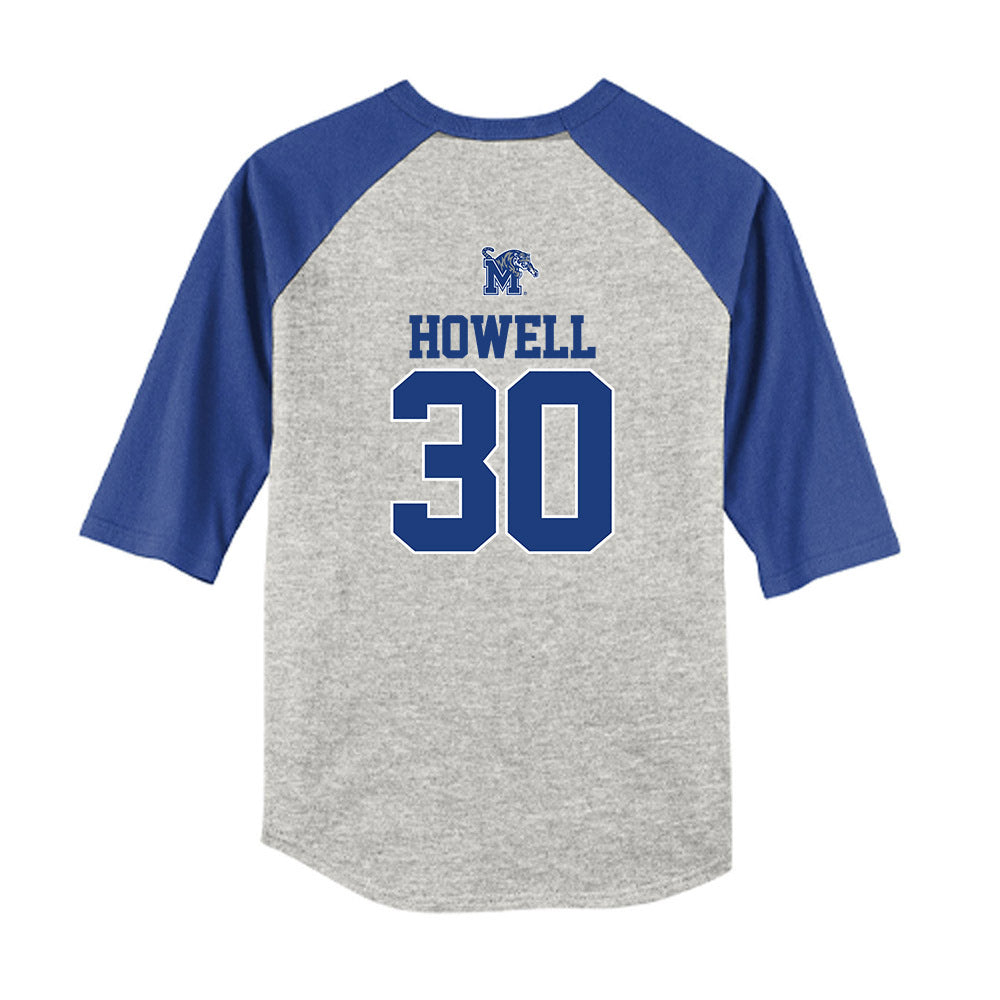 Memphis - NCAA Baseball : Will Howell - USA Raglan Youth Raglan T-Shirt-1