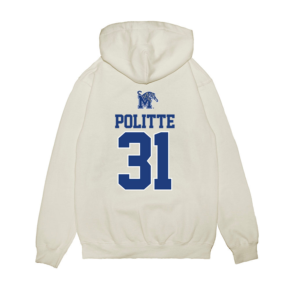 Memphis - NCAA Baseball : Michael Politte - USA Raglan Premium Hooded Sweatshirt-1