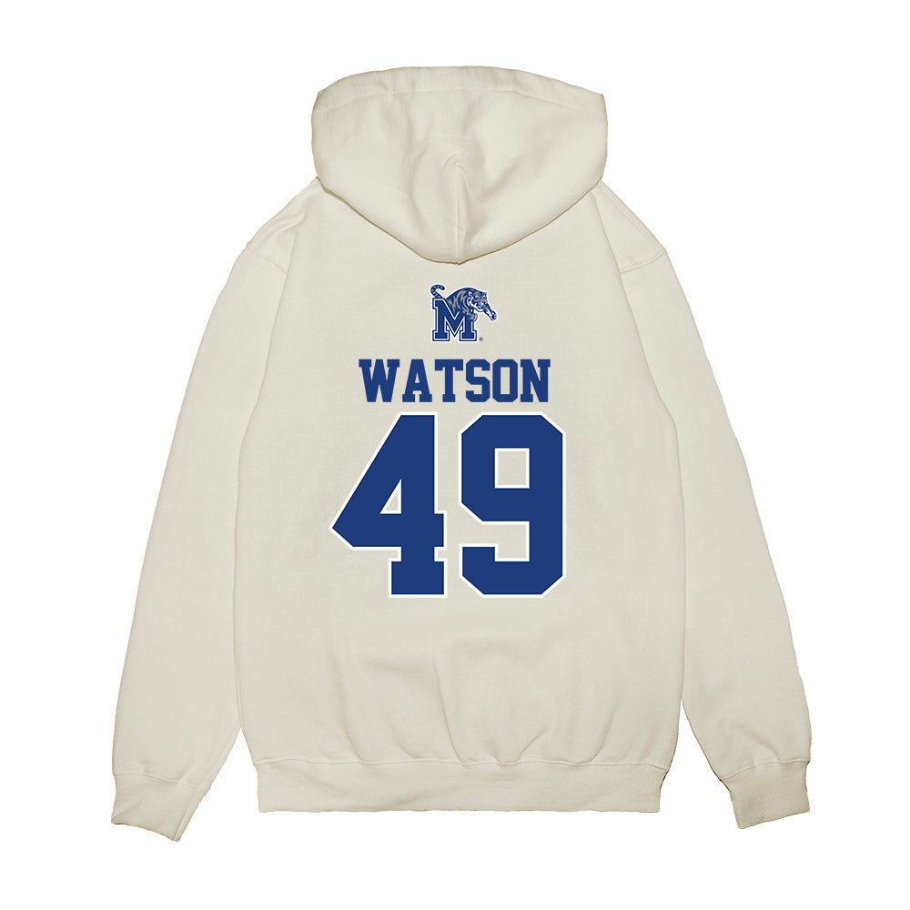 Memphis - NCAA Baseball : Webb Watson - USA Raglan Premium Hooded Sweatshirt-1