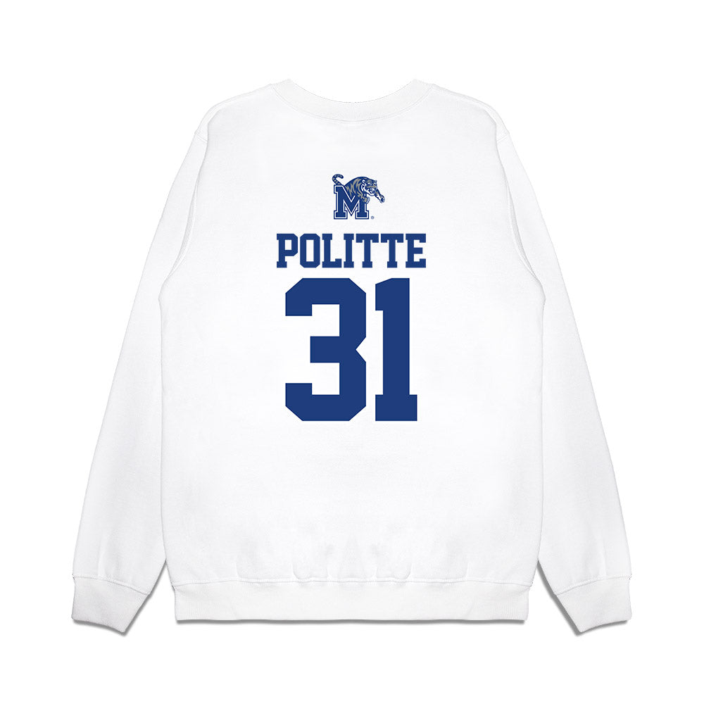 Memphis - NCAA Baseball : Michael Politte - USA Raglan Premium Crewneck Sweatshirt-1