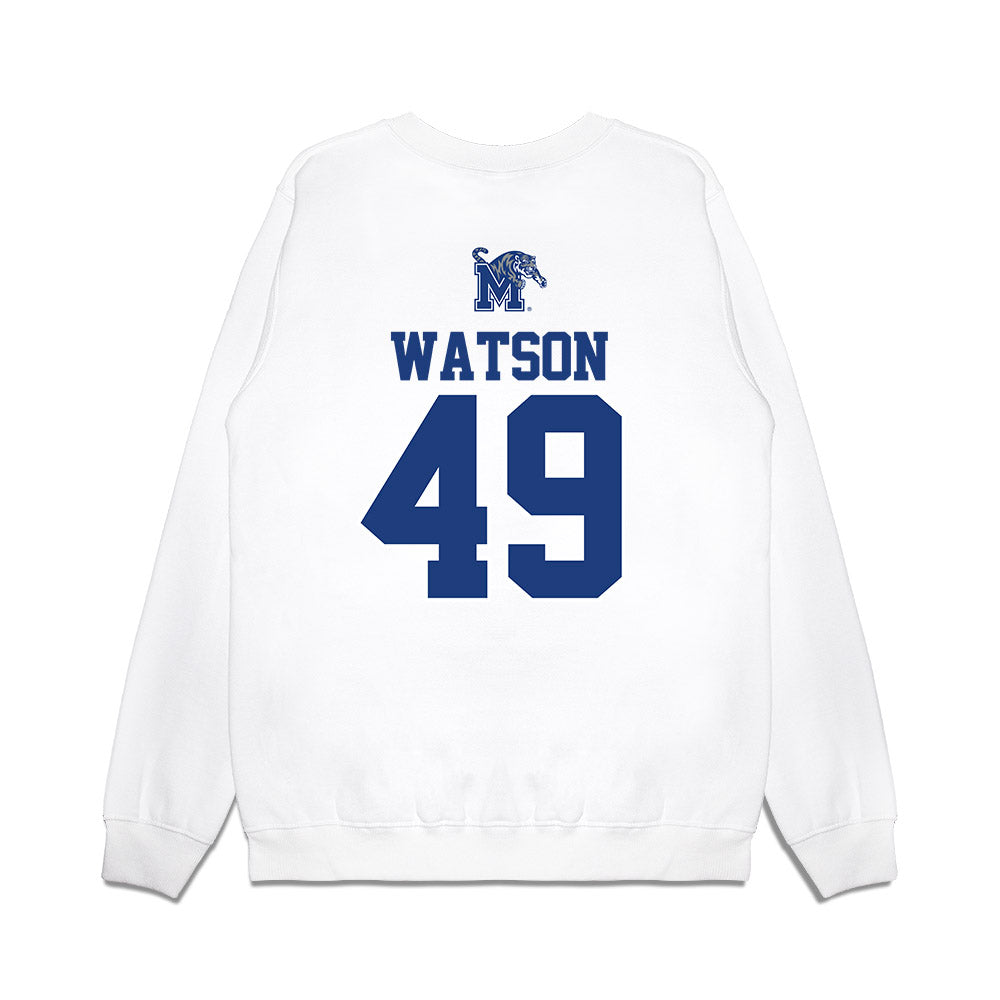 Memphis - NCAA Baseball : Webb Watson - USA Raglan Premium Crewneck Sweatshirt-1