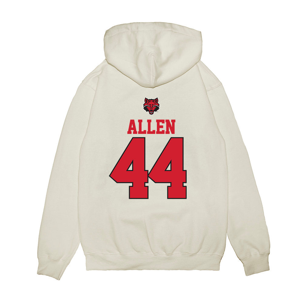 Arkansas State - NCAA Baseball : Andrew Allen - USA Raglan Premium Hooded Sweatshirt-1