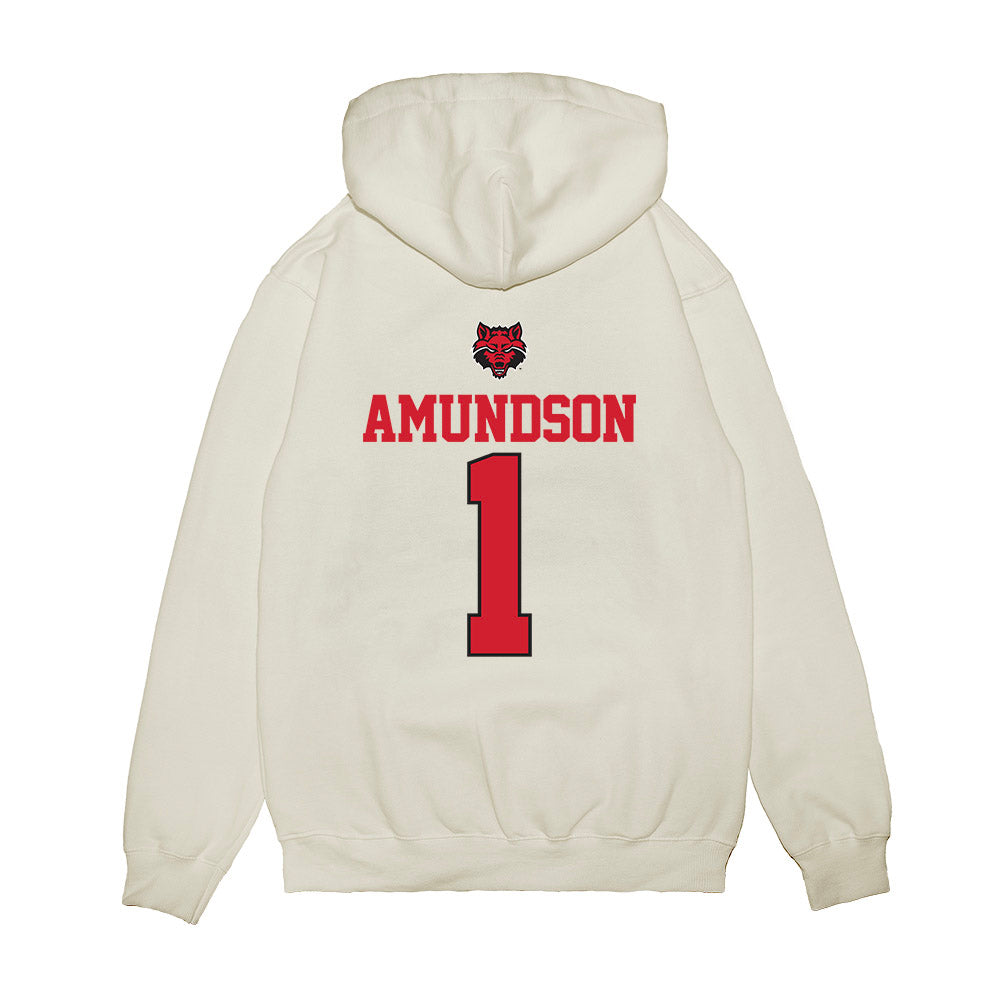 Arkansas State - NCAA Baseball : Kaden Amundson - USA Raglan Premium Hooded Sweatshirt-1