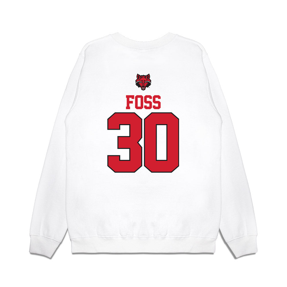 Arkansas State - NCAA Baseball : Brett Foss - USA Raglan Premium Crewneck Sweatshirt-1