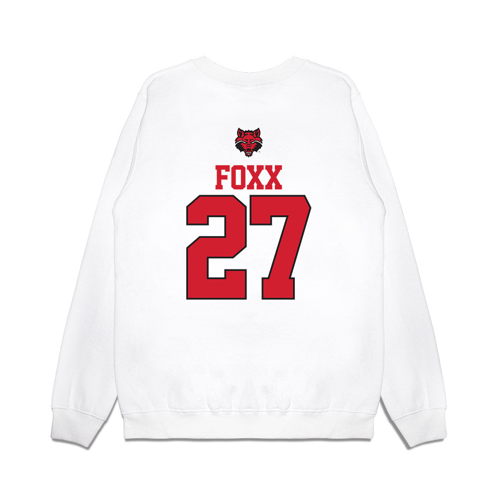 Arkansas State - NCAA Baseball : Jalen Foxx - USA Raglan Premium Crewneck Sweatshirt-1
