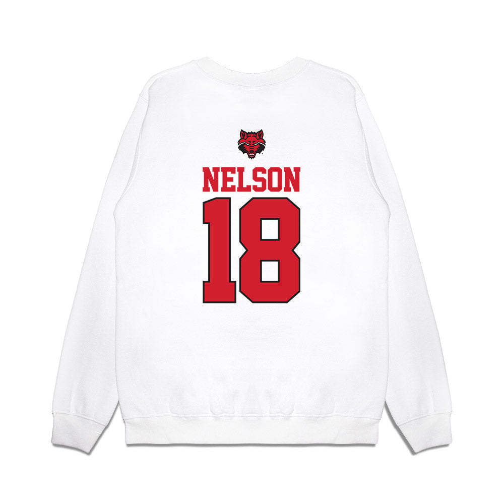 Arkansas State - NCAA Baseball : Jack Nelson - USA Raglan Premium Crewneck Sweatshirt-1