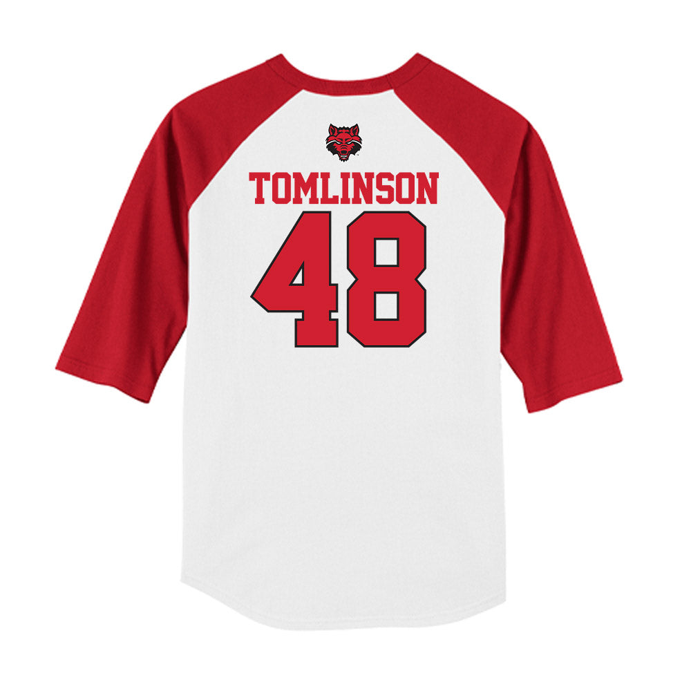 Arkansas State - NCAA Baseball : Houston Tomlinson - USA Raglan Raglan Shirt-1