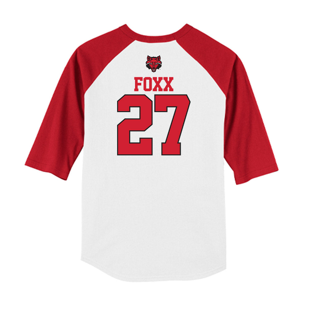 Arkansas State - NCAA Baseball : Jalen Foxx - USA Raglan Raglan Shirt-1