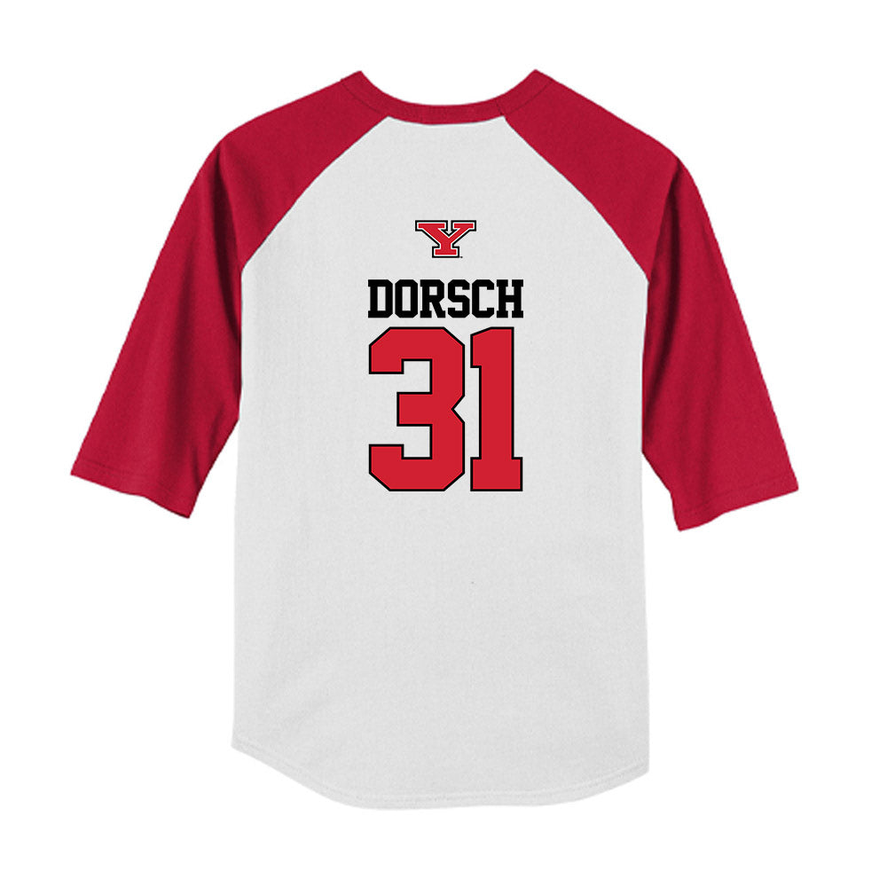 Youngstown State - NCAA Baseball : Aidan Dorsch - USA Raglan Youth Raglan T-Shirt-1