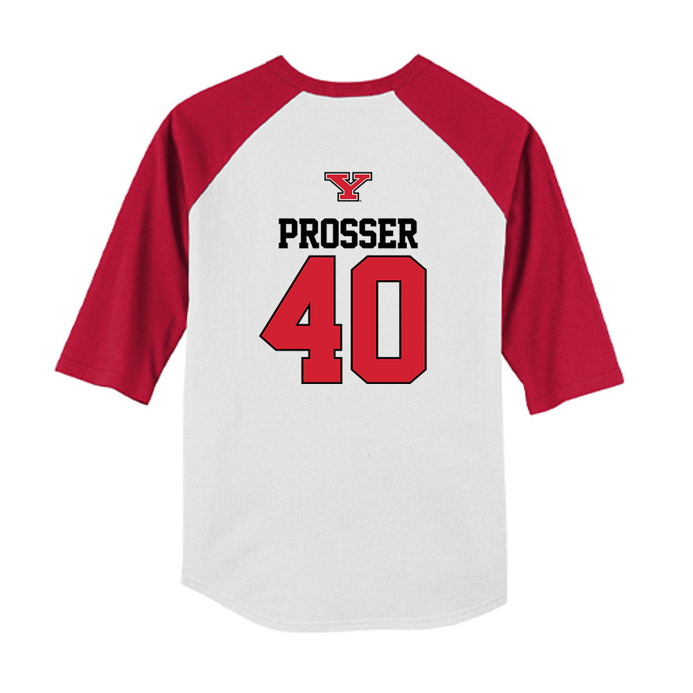 Youngstown State - NCAA Baseball : Braxton Prosser - USA Raglan Youth Raglan T-Shirt-1
