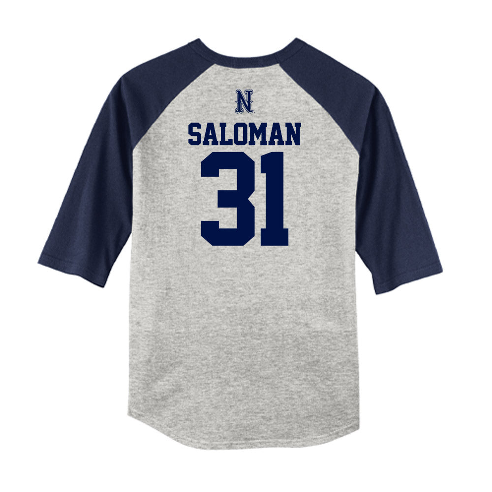 Nevada - NCAA Baseball : Logan Saloman - USA Raglan Raglan Shirt-1