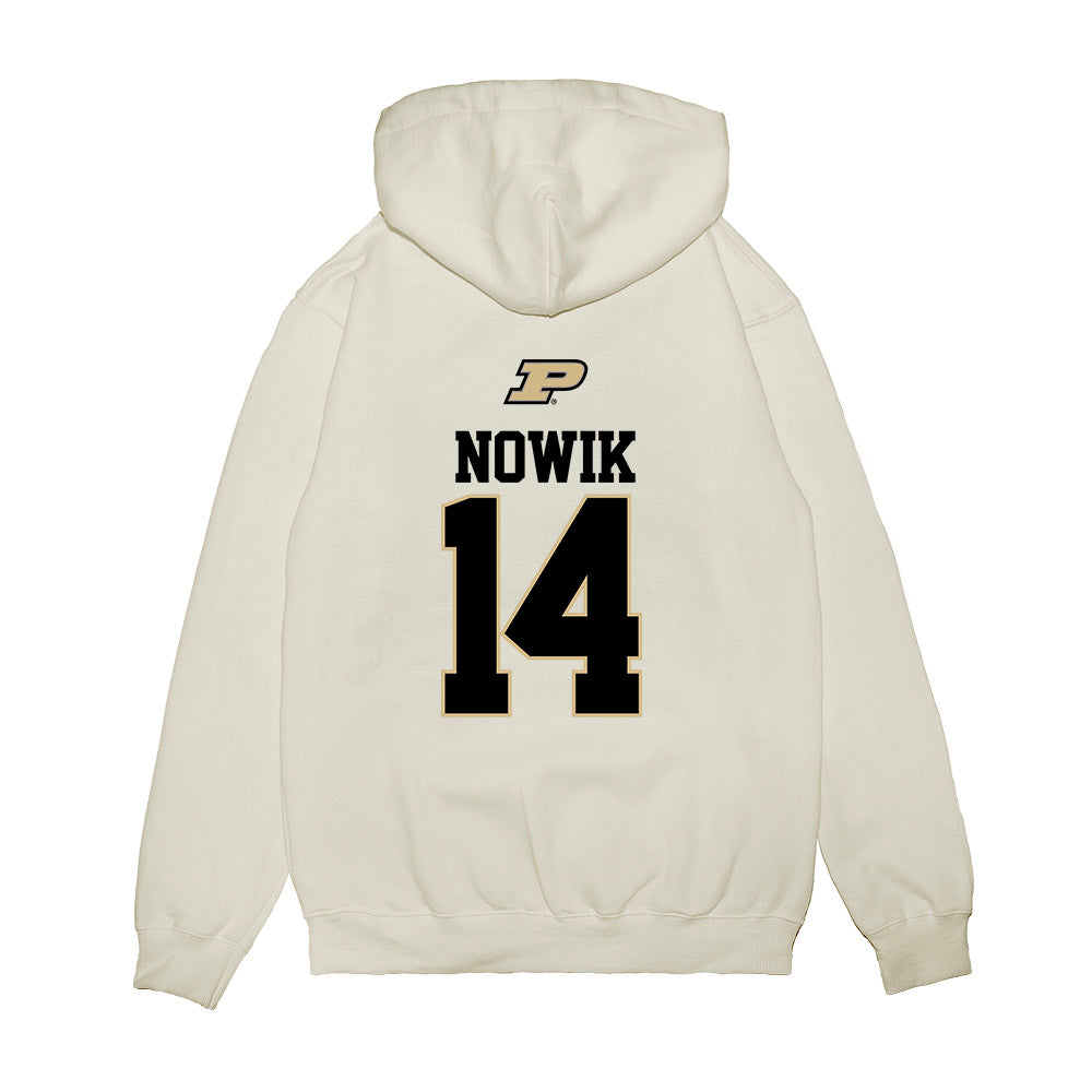 Purdue - NCAA Baseball : Breck Nowik - USA Raglan Premium Hooded Sweatshirt-1