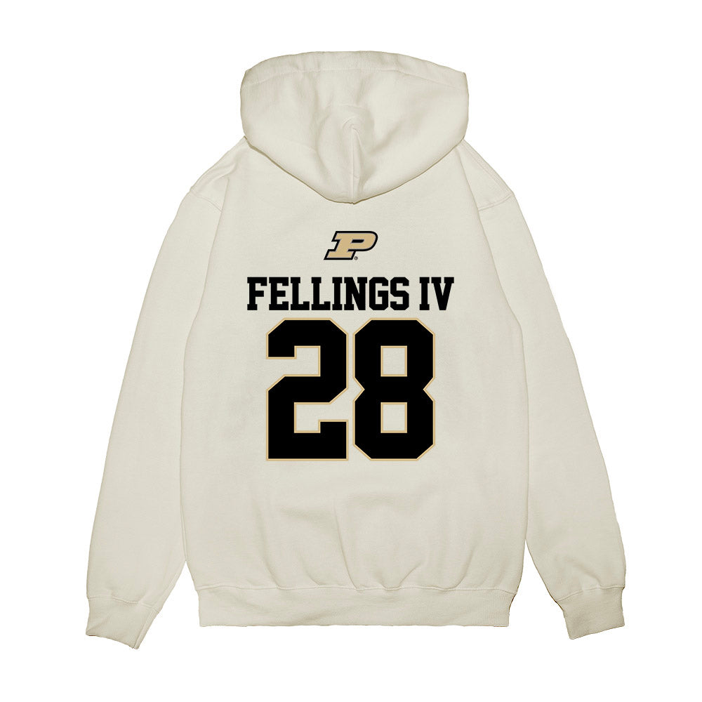 Purdue - NCAA Baseball : Eugene Tro Fellings IV - USA Raglan Premium Hooded Sweatshirt-1