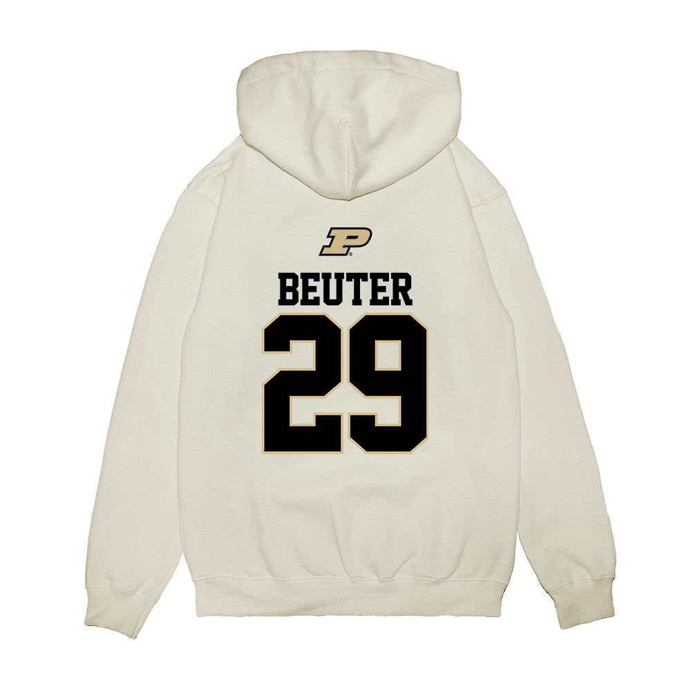 Purdue - NCAA Baseball : Gavin Beuter - USA Raglan Premium Hooded Sweatshirt-1