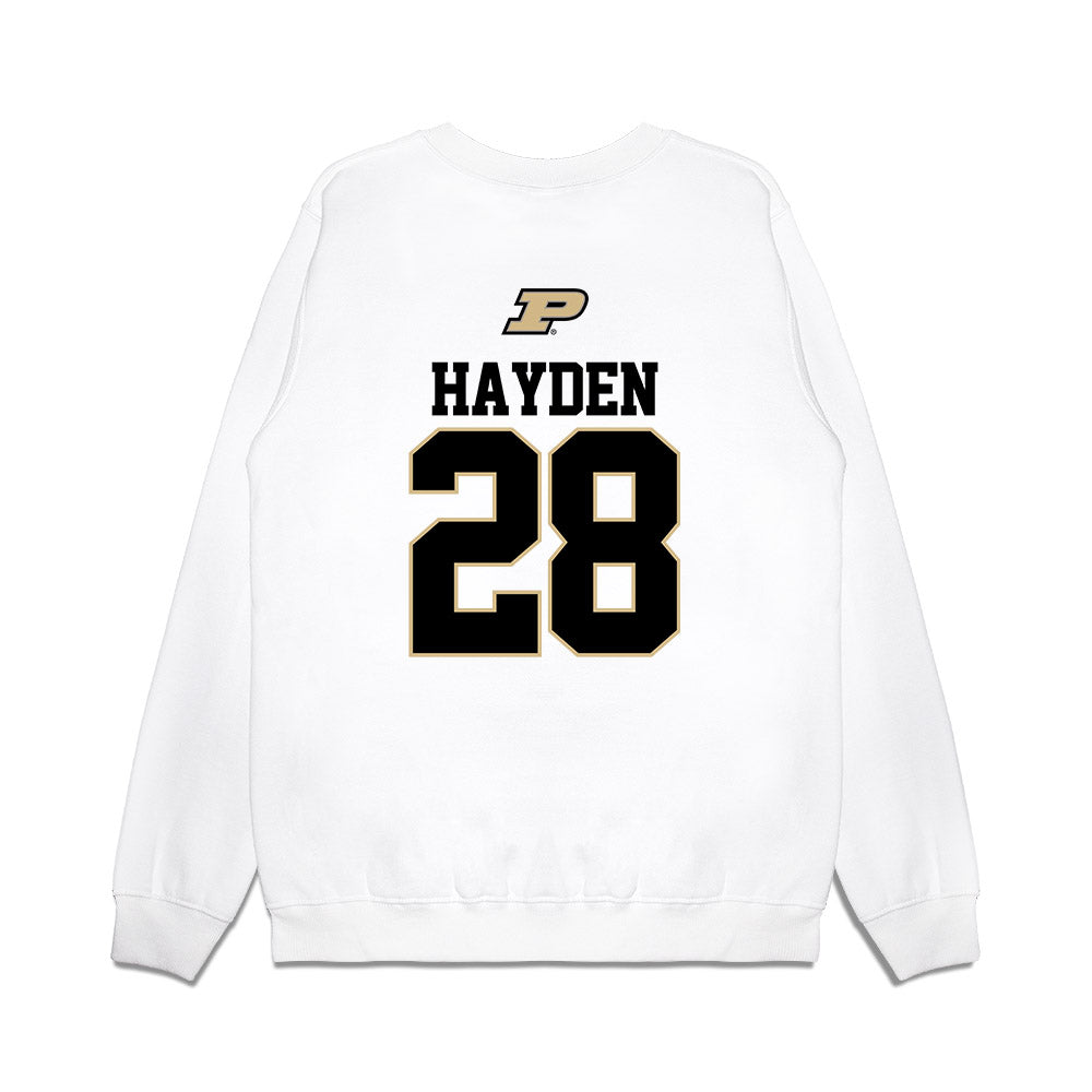 Purdue - NCAA Baseball : Enas Hayden - USA Raglan Premium Crewneck Sweatshirt-1