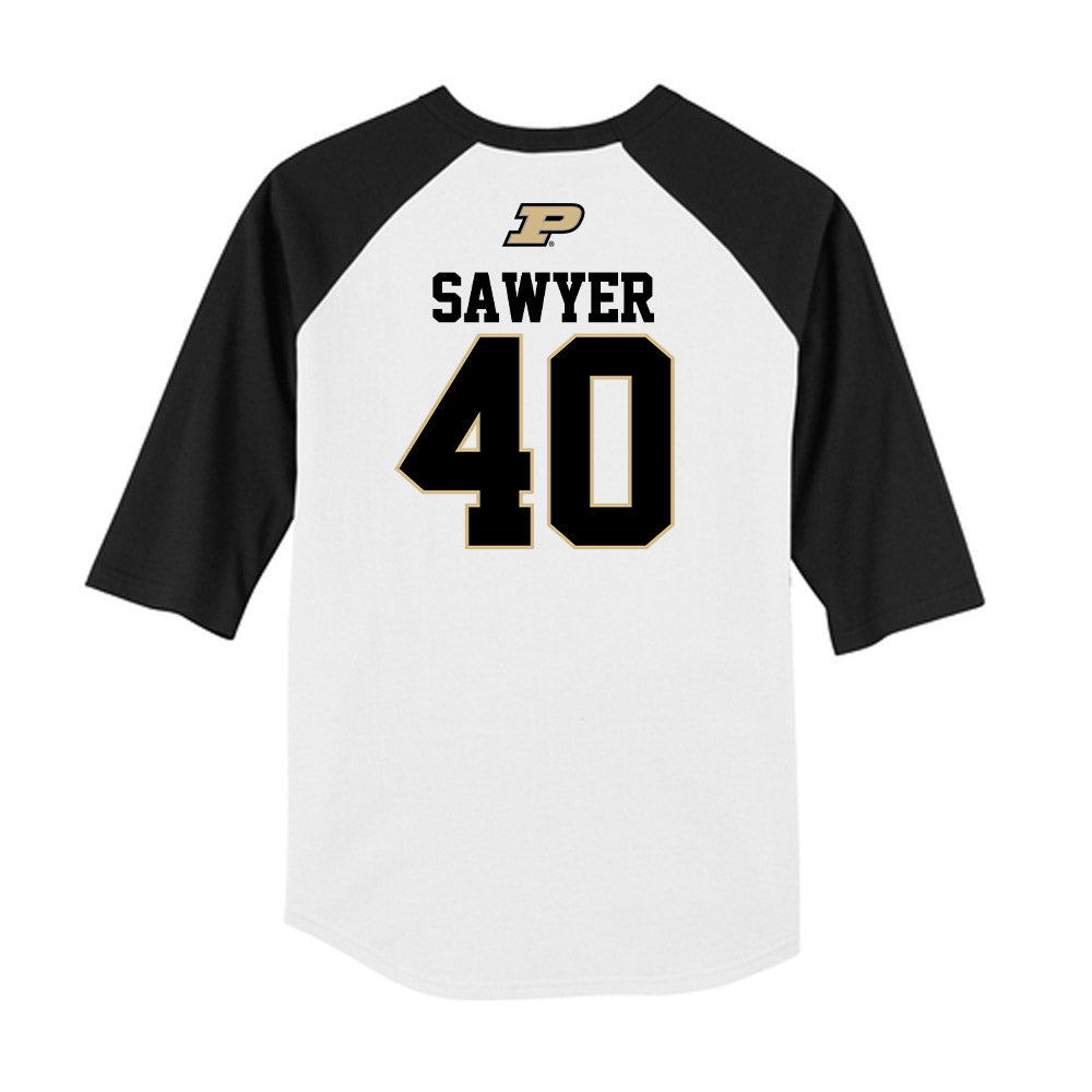 Purdue - NCAA Baseball : Barron Sawyer - USA Raglan Raglan Shirt-1