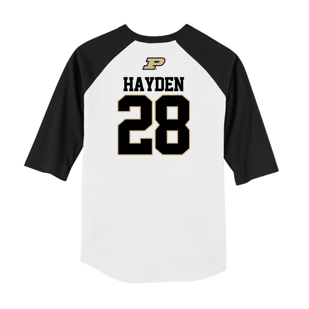 Purdue - NCAA Baseball : Enas Hayden - USA Raglan Raglan Shirt-1