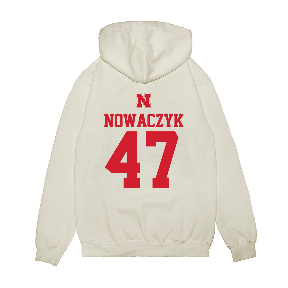 Nebraska - NCAA Baseball : Colin Nowaczyk - USA Raglan Premium Hooded Sweatshirt-1