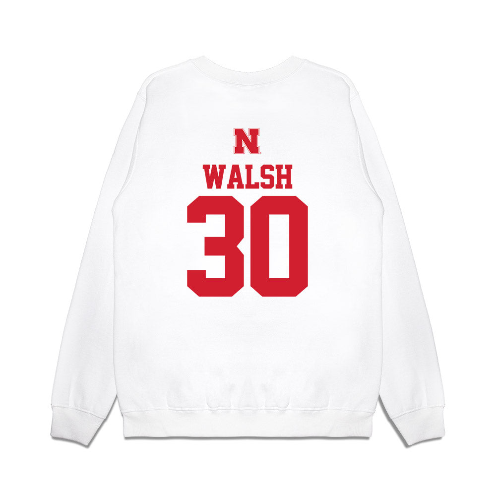 Nebraska - NCAA Baseball : Will Walsh - USA Raglan Premium Crewneck Sweatshirt-1