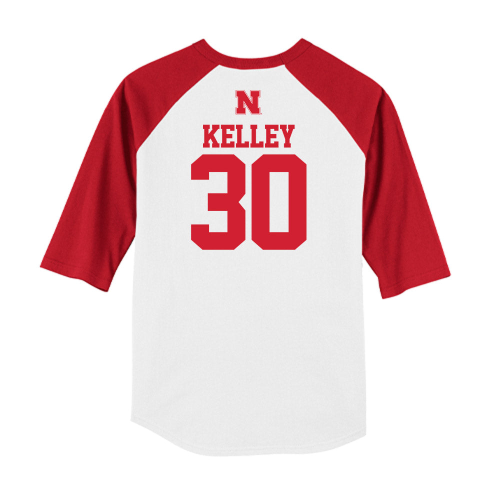 Nebraska - NCAA Baseball : Carter Kelley - USA Raglan Raglan Shirt-1