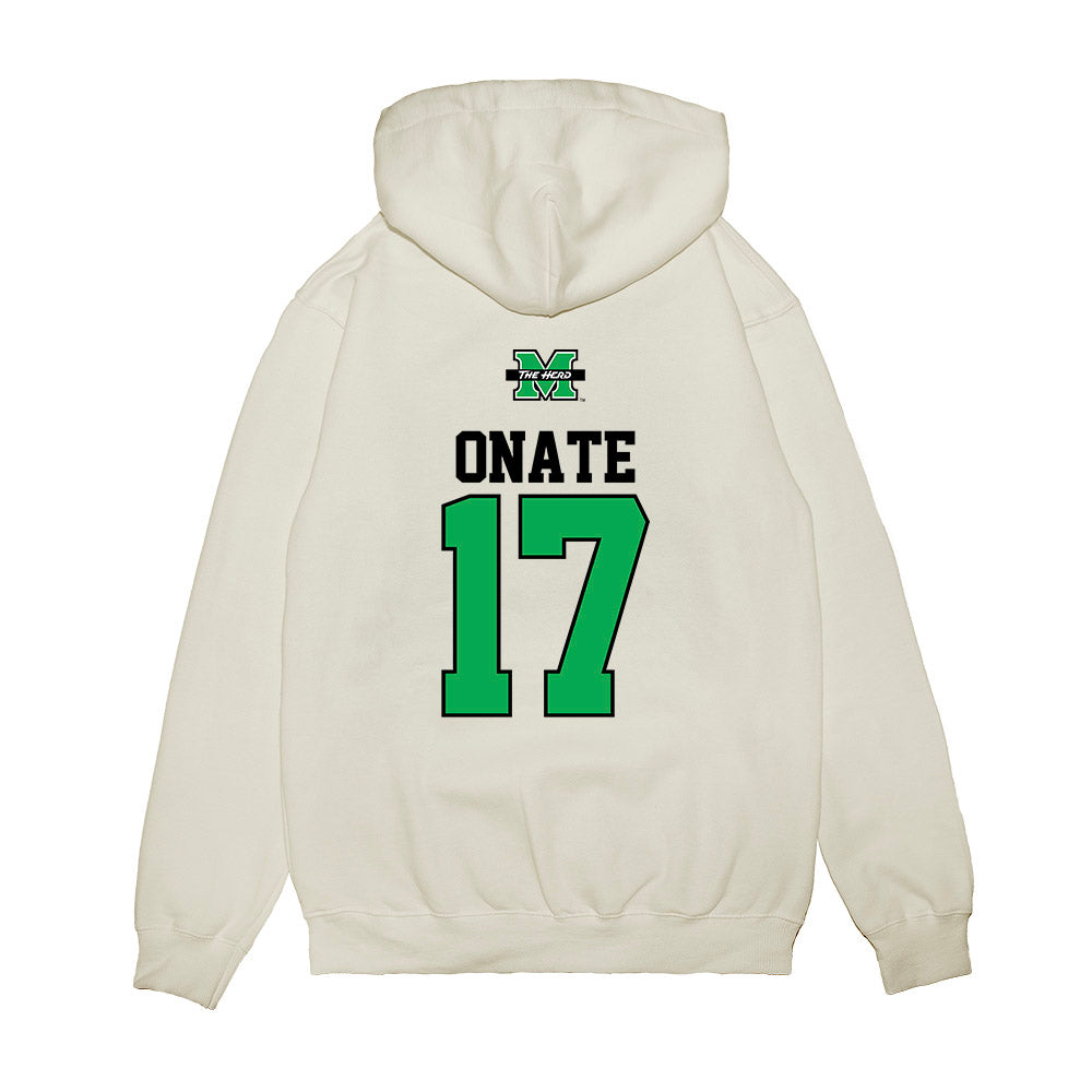 Marshall - NCAA Baseball : Mason Onate - USA Raglan Premium Hooded Sweatshirt-1