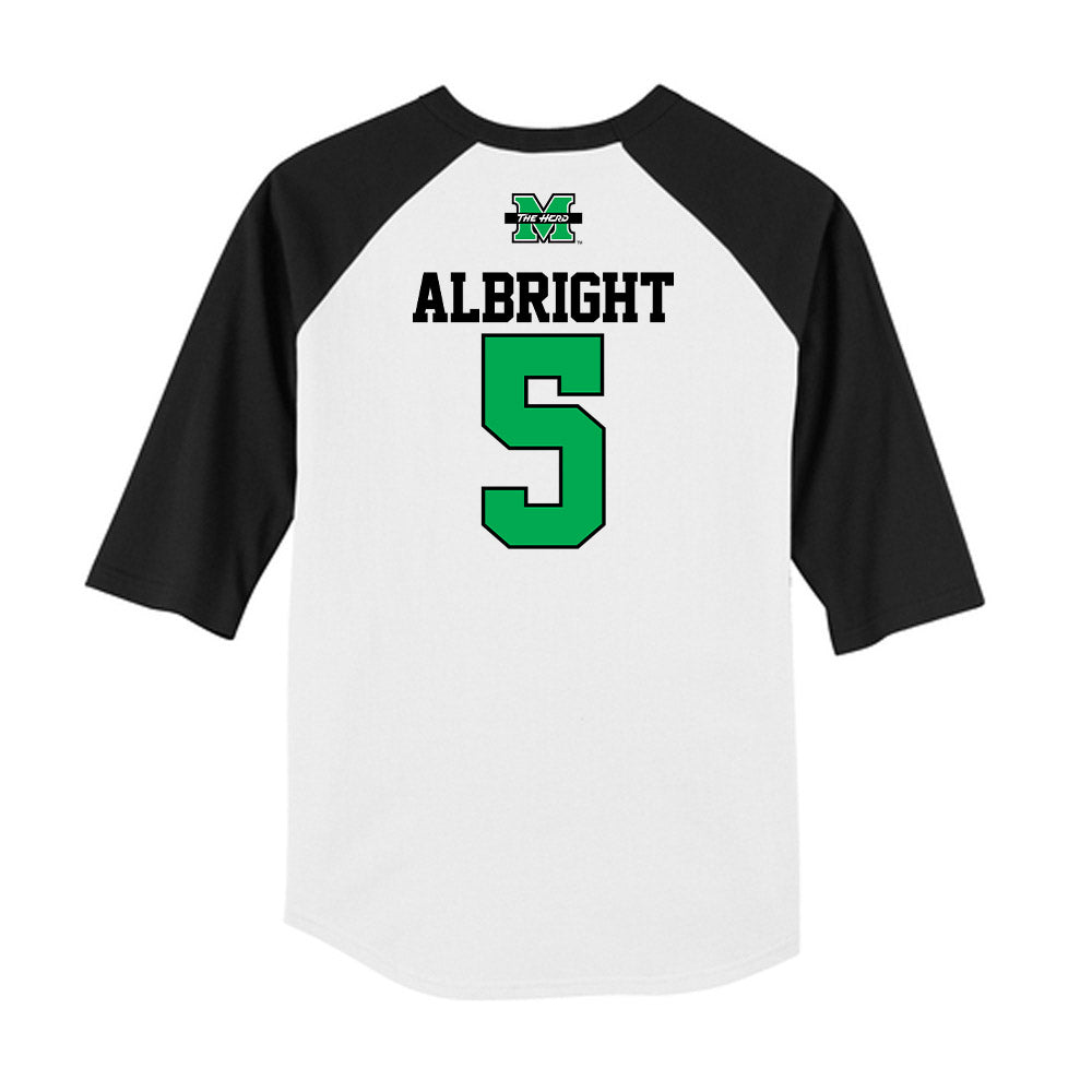 Marshall - NCAA Baseball : Blaine Albright - USA Raglan Raglan Shirt-1