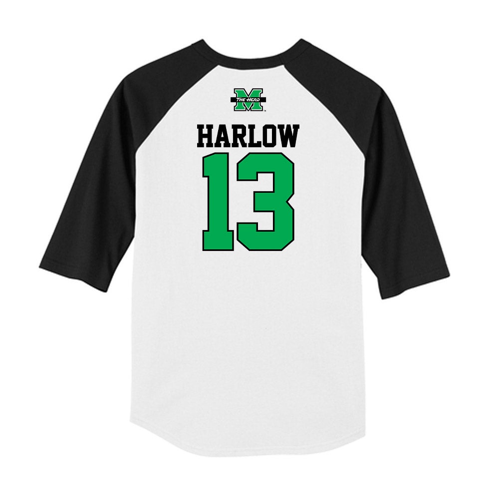 Marshall - NCAA Baseball : Andrew Harlow - USA Raglan Raglan Shirt-1