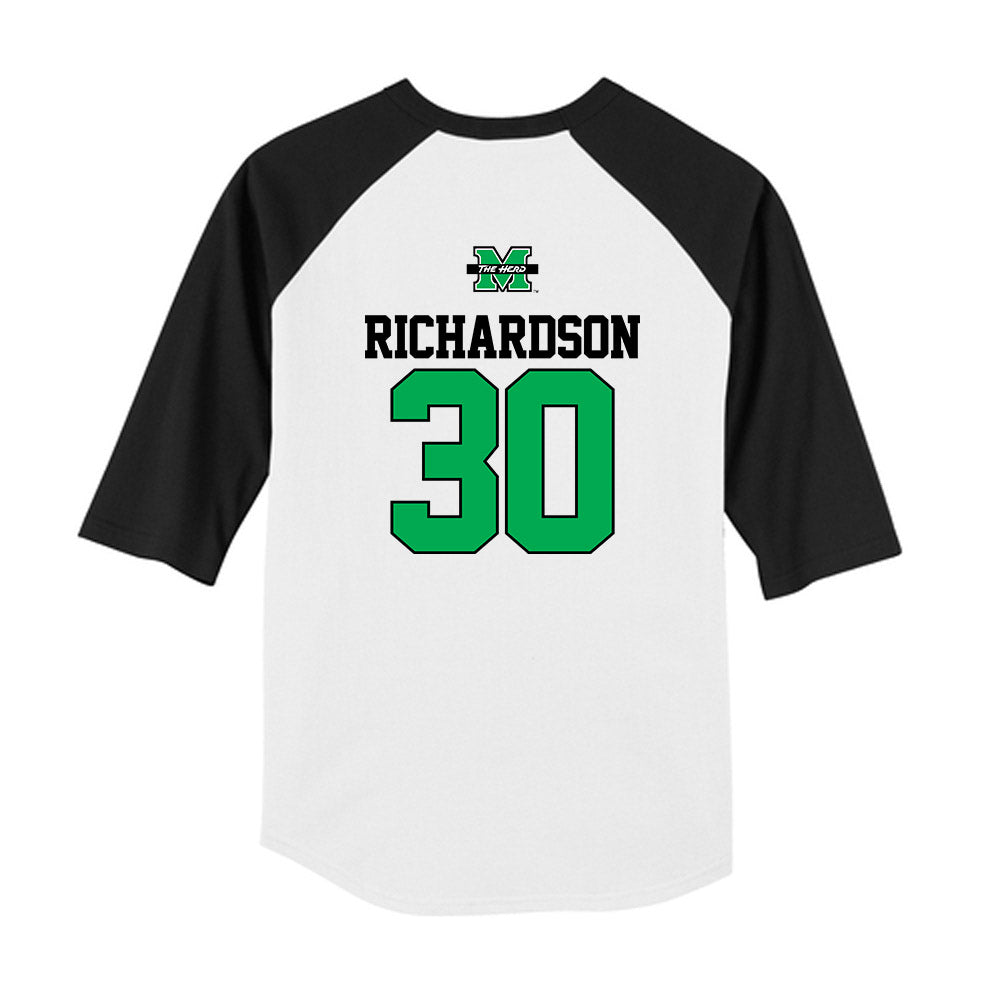 Marshall - NCAA Baseball : Hunter Richardson - USA Raglan Youth Raglan T-Shirt-1