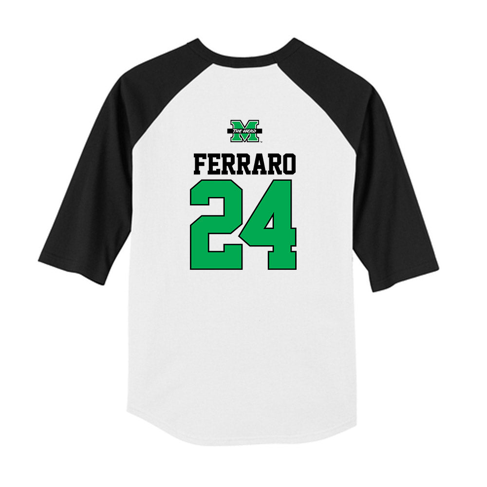 Marshall - NCAA Baseball : Giuseppe Ferraro - USA Raglan Youth Raglan T-Shirt-1