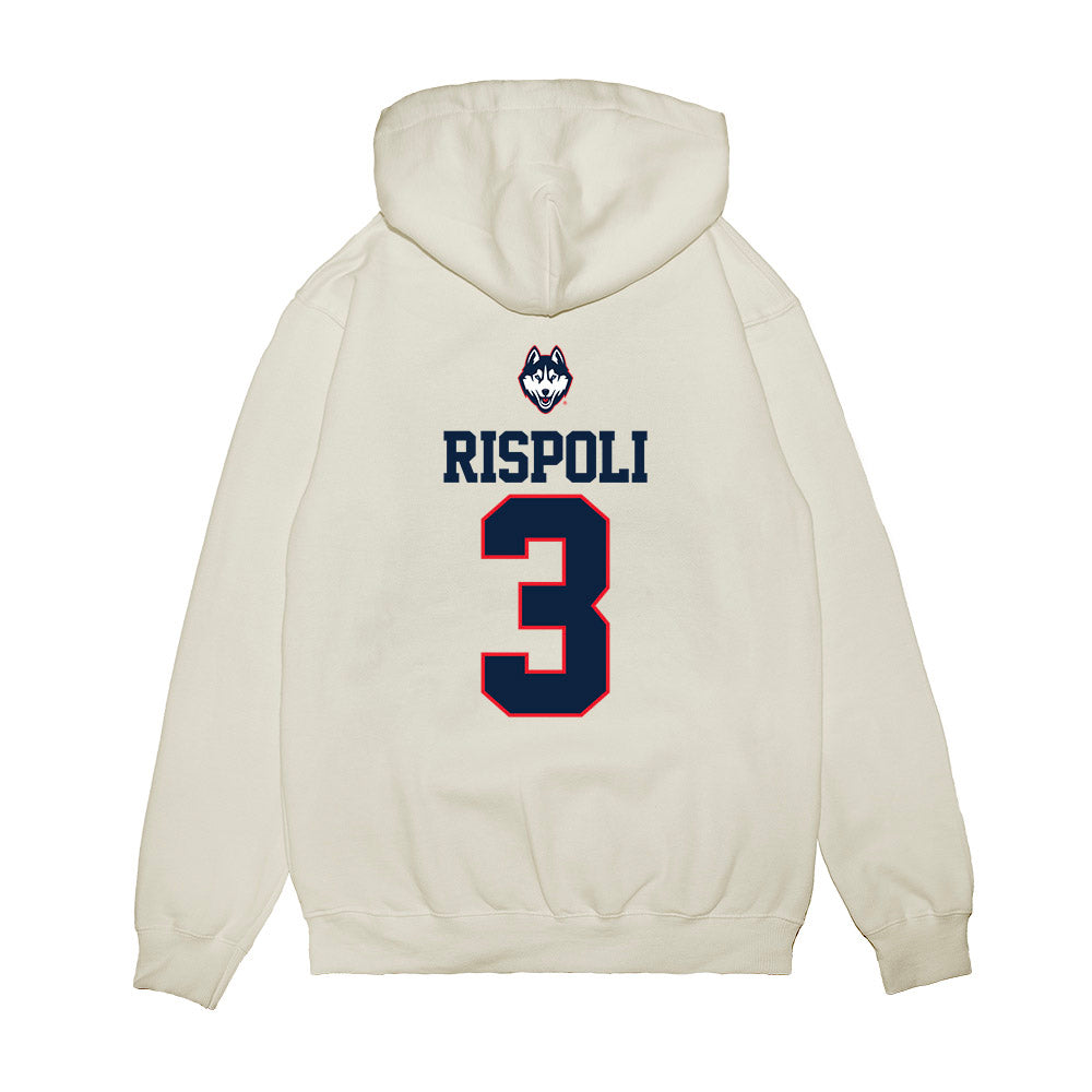UConn - NCAA Baseball : Robert Rispoli - USA Raglan Premium Hooded Sweatshirt-1