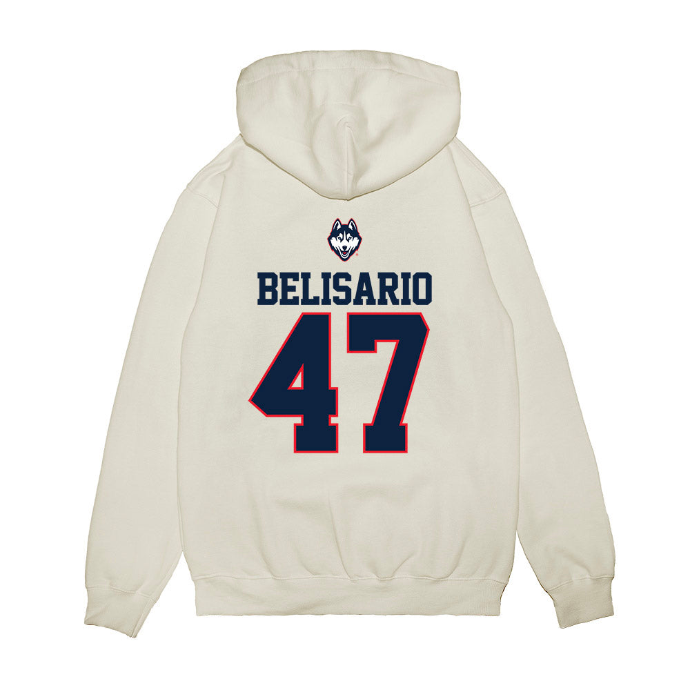 UConn - NCAA Baseball : Anthony Belisario - USA Raglan Premium Hooded Sweatshirt-1
