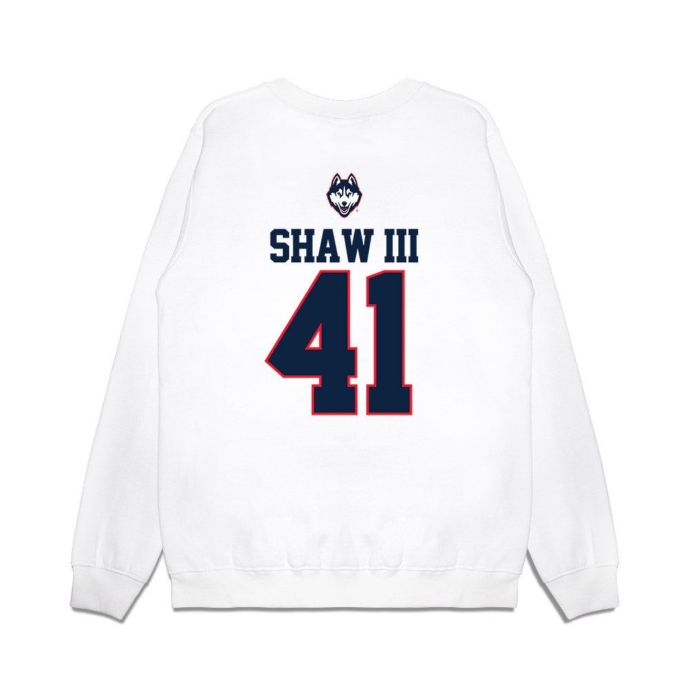 UConn - NCAA Baseball : Gregory Shaw III - USA Raglan Premium Crewneck Sweatshirt-1