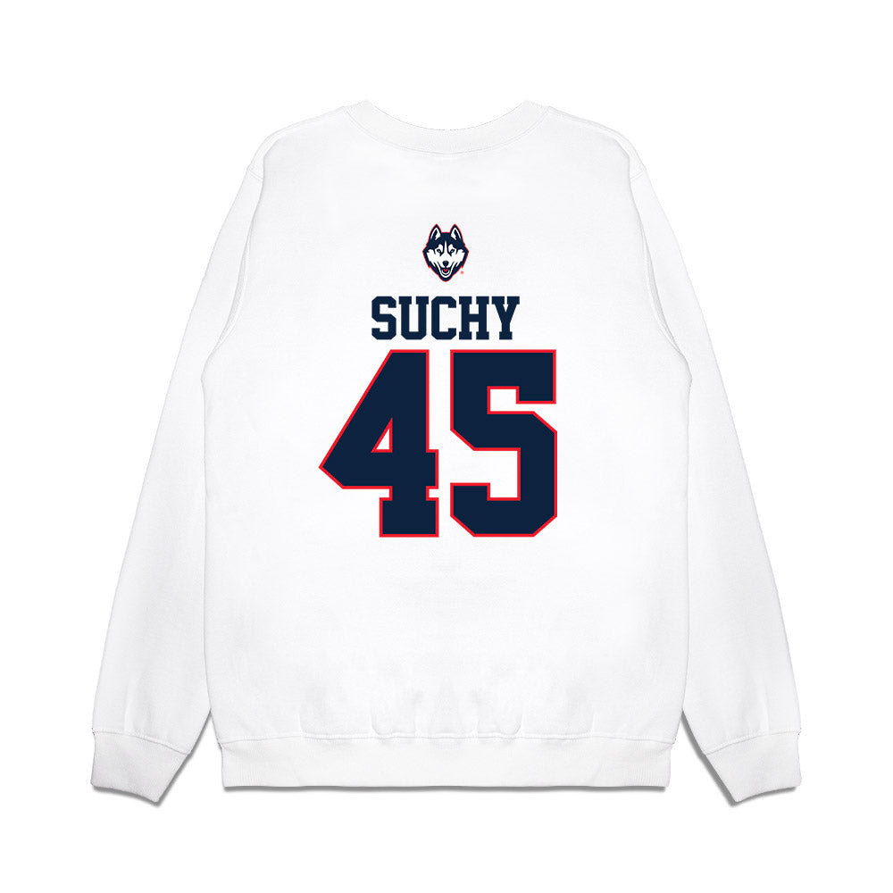UConn - NCAA Baseball : Cayden Suchy - USA Raglan Premium Crewneck Sweatshirt-1