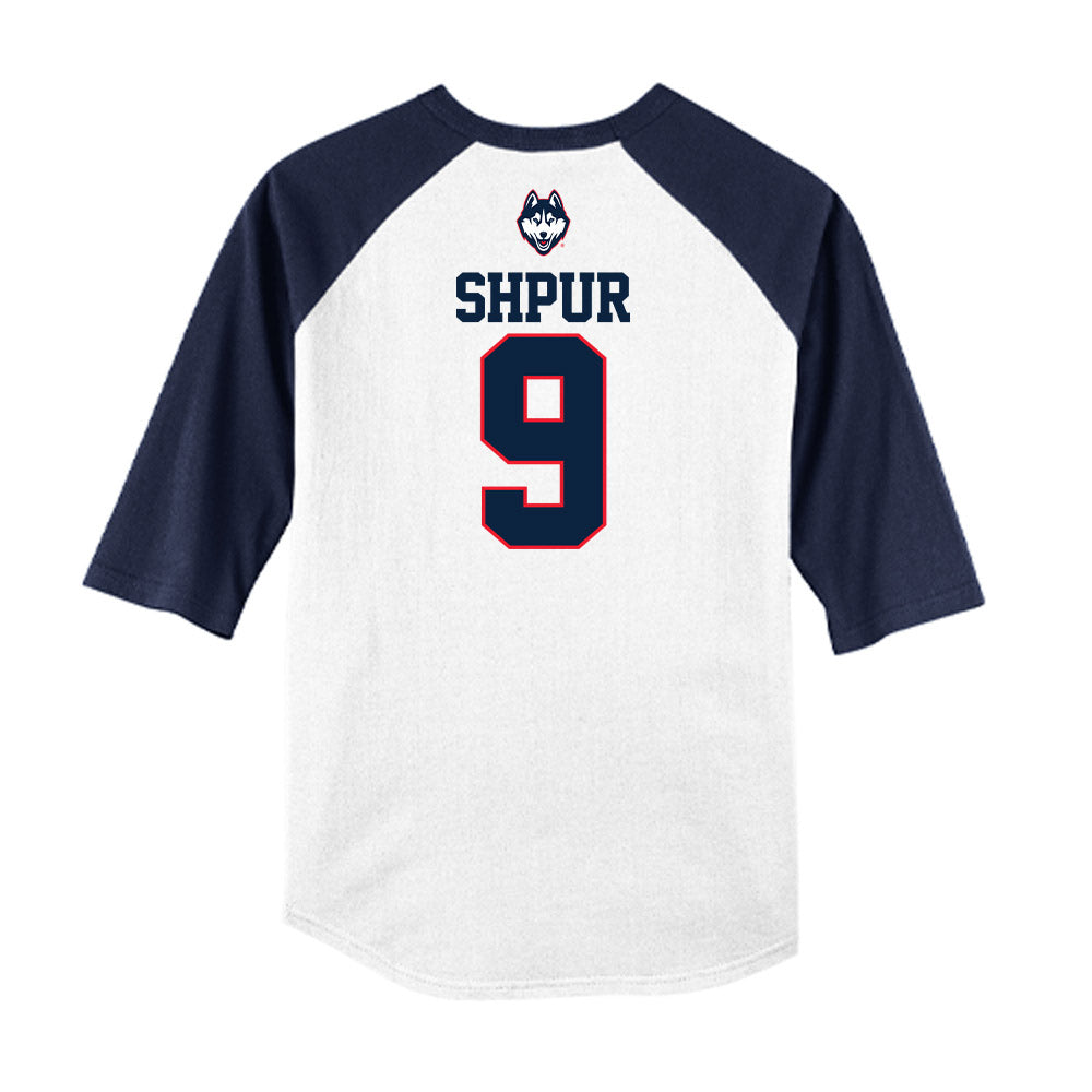 UConn - NCAA Baseball : Caleb Shpur - USA Raglan Raglan Shirt-1