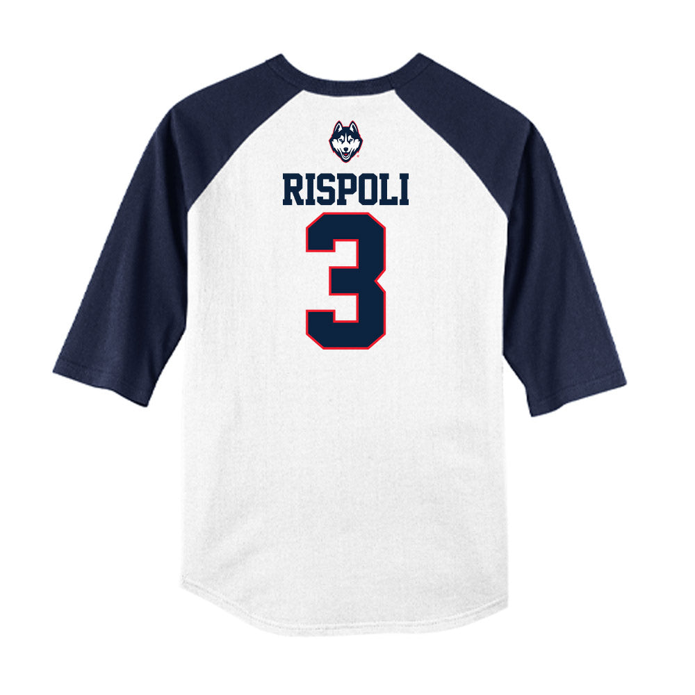 UConn - NCAA Baseball : Robert Rispoli - USA Raglan Raglan Shirt-1