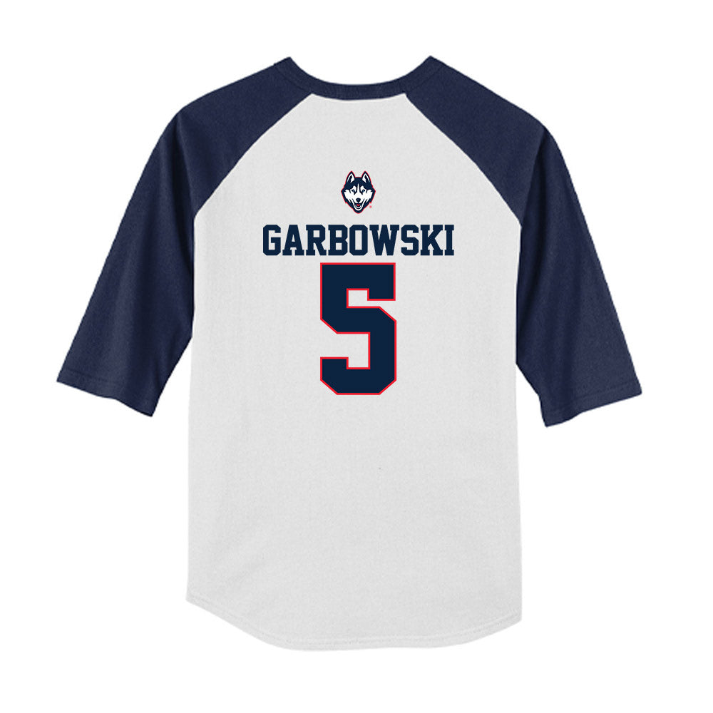 UConn - NCAA Baseball : Matt Garbowski - USA Raglan Youth Raglan T-Shirt-1