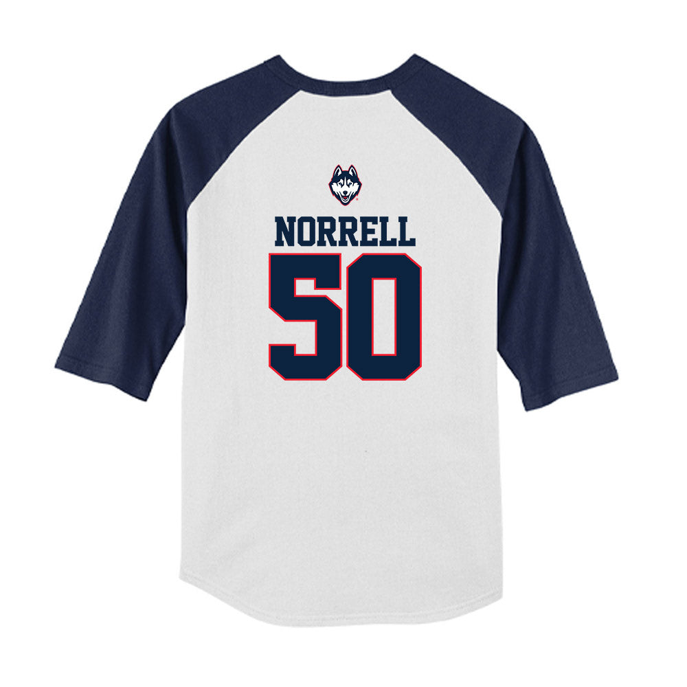 UConn - NCAA Baseball : Owen Norrell - USA Raglan Youth Raglan T-Shirt-1