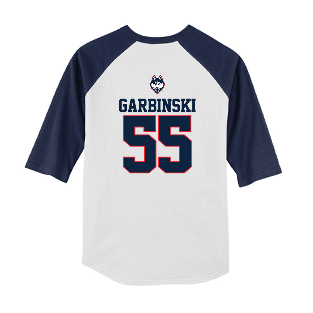 UConn - NCAA Baseball : Garret Garbinski - USA Raglan Youth Raglan T-Shirt-1