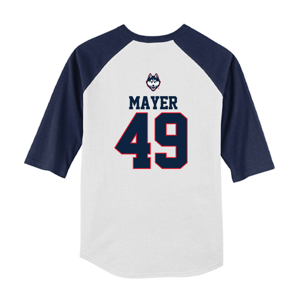 UConn - NCAA Baseball : Cameron Mayer - USA Raglan Youth Raglan T-Shirt-1