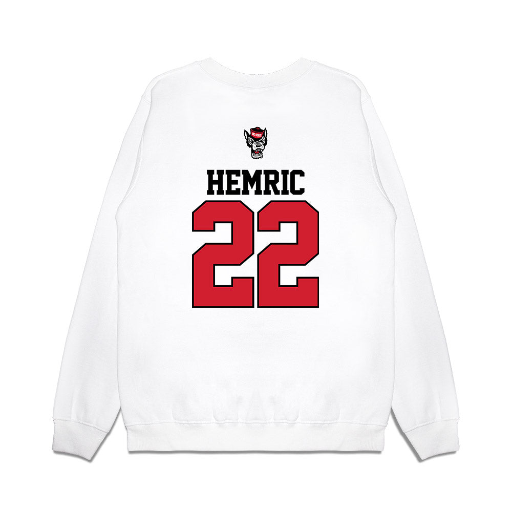 NC State - NCAA Baseball : Luke Hemric - USA Raglan Premium Crewneck Sweatshirt-1