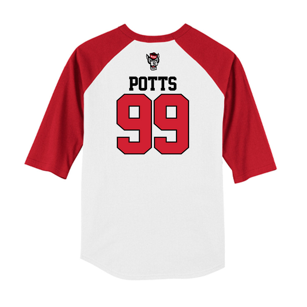 NC State - NCAA Baseball : Tristan Potts - USA Raglan Raglan Shirt-1