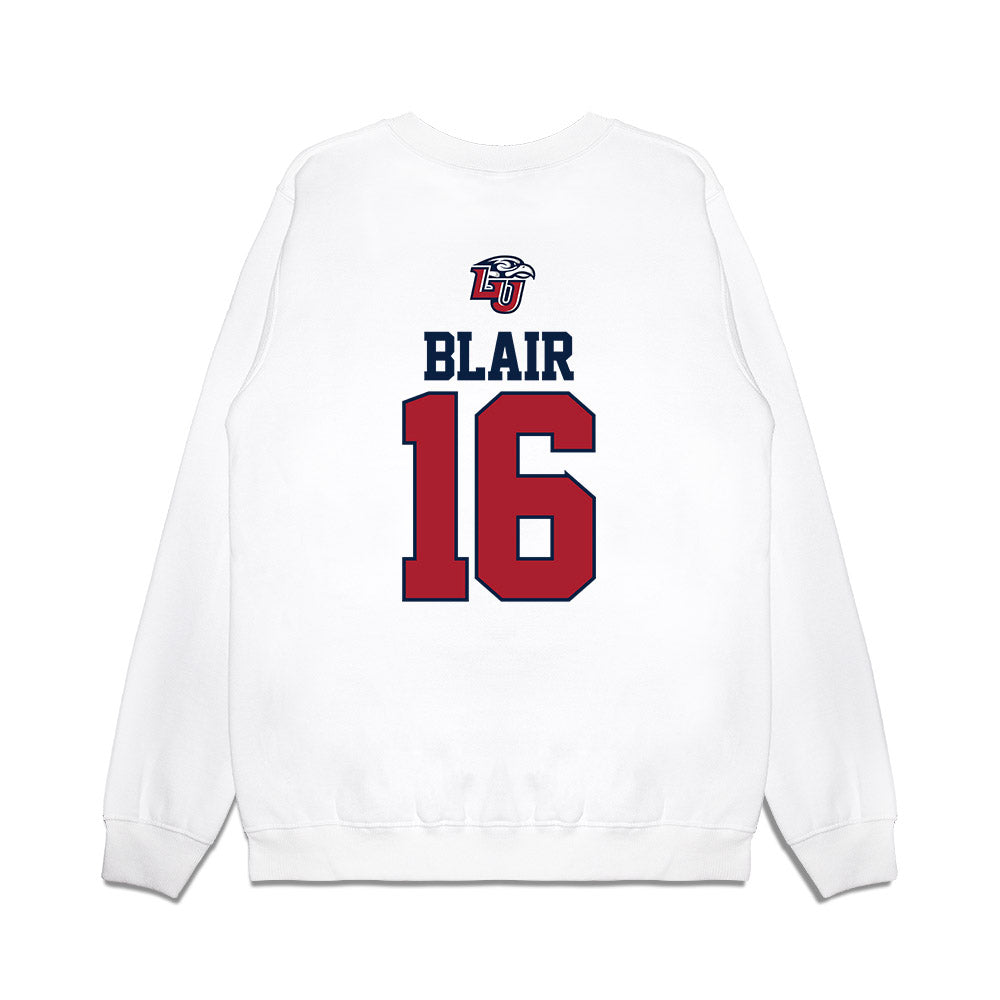 Liberty - NCAA Baseball : Ben Blair - USA Raglan Premium Crewneck Sweatshirt-1