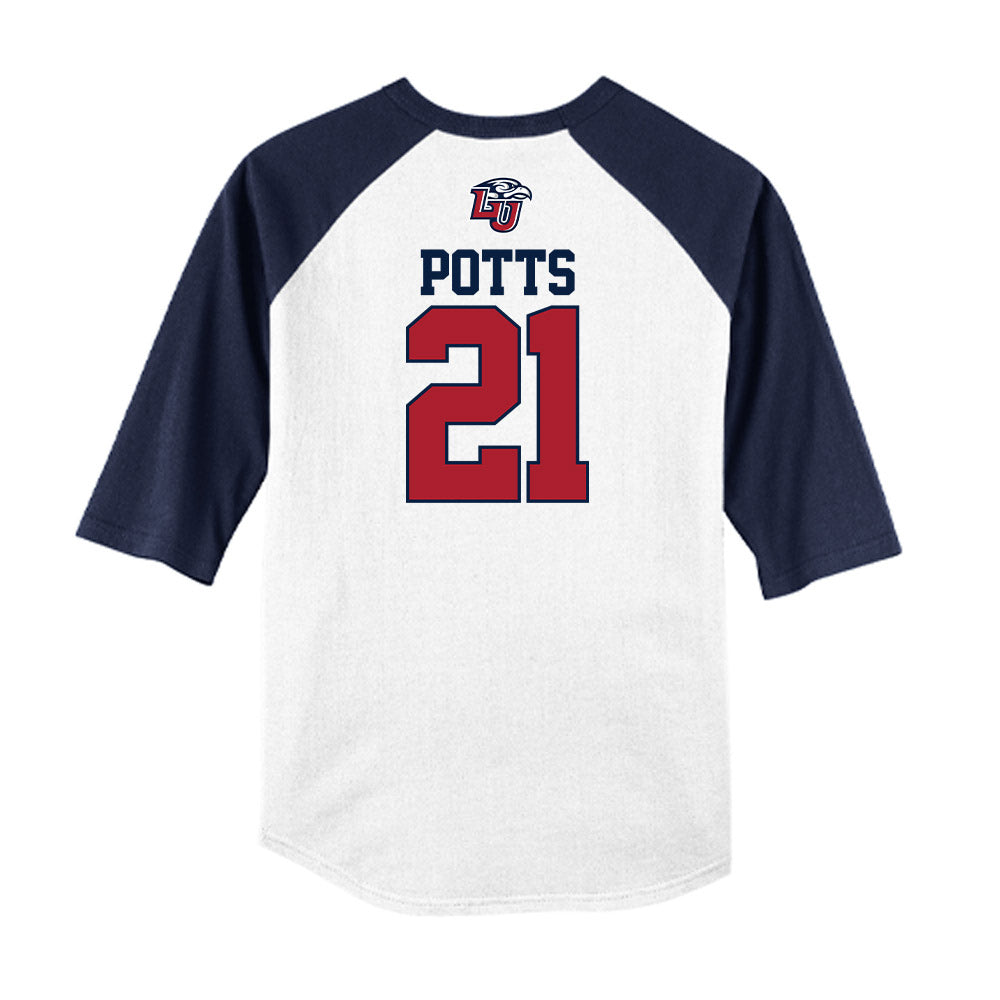 Liberty - NCAA Baseball : Jake Potts - USA Raglan Raglan Shirt-1