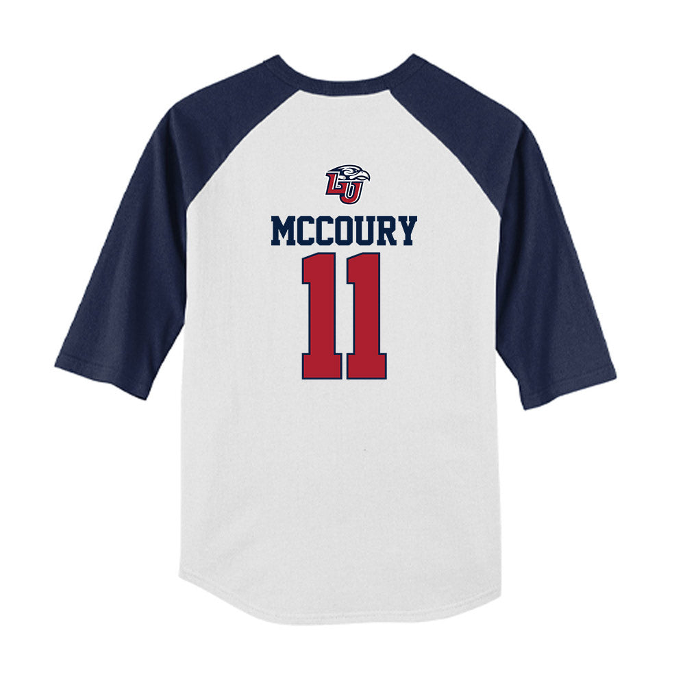 Liberty - NCAA Baseball : Xavier McCoury - USA Raglan Youth Raglan T-Shirt-1