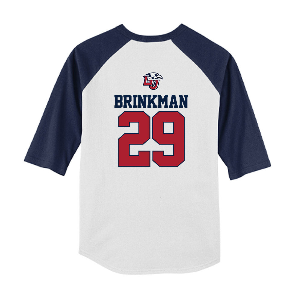 Liberty - NCAA Baseball : Charlie Brinkman - USA Raglan Youth Raglan T-Shirt-1